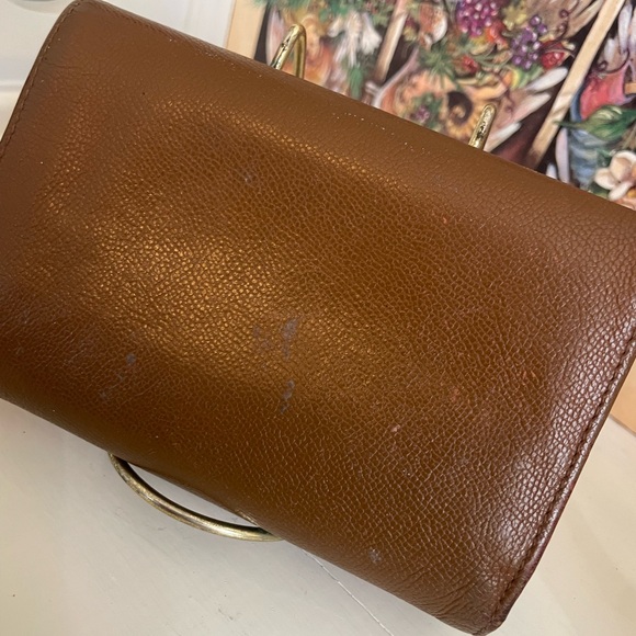 YSL Vintage Brown Leather Trifold Wallet with Internal Kisslock Coin Pocket - Picture 11 of 15